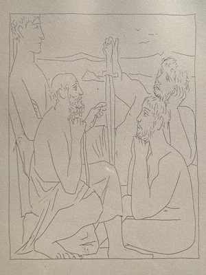 Estampado grabado PICASSO edición limitada. Historia de Néstor de la guerra de Troya. Certificado de autenticidad Foto 1 de 4