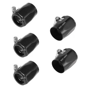 5uds Coche AN6 Hexagonal Manguera Terminación Abrazadera Adaptador Ajuste Negro - Imagen 1 de 6