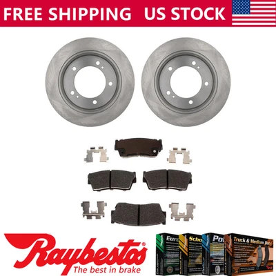 Front Kit Brake Rotors + Ceramic Pads & Hardware For 1989-1997 Geo Tracker - Image 1 of 4
