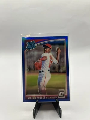 2018 Panini Donruss Optic - Rated Rookie Victor Robles #42 Blue Prizm 3/149 - Image 1 of 2
