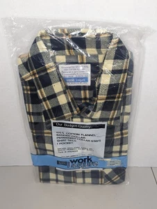 Vintage Sears Work 'N Leisure Perma-Prest 100% Baumwolle Flanell XLT 17-17,5 - Bild 1 von 3