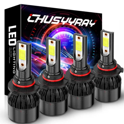 For Chevrolet C3500 C3500HD 1990-2002 6000K 4X LED Headlight Bulbs High Low Beam - Image 1 of 4