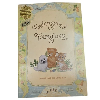 Endangered Younguns Cross Stitch Book 88 Vol 2 By Gloria & Pat Liesure Arts 1994 - Image 1 of 4