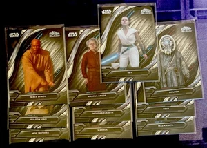 (10x) 2024 Topps Chrome Black Star Wars Assorted Base LOT REY/MACE WINDU/+More - Bild 1 von 2