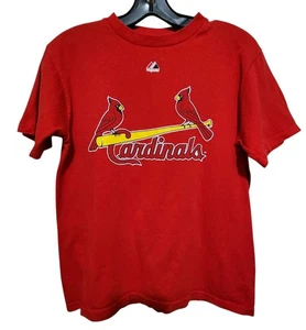 Majestic St. Louis Cardinals Béisbol Juvenil Talla GRANDE Camiseta Roja #7 Vacaciones MLB - Imagen 1 de 7