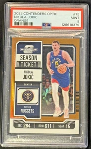 Nikola Jokic 2023-24 Contenders Optic Orange Prizm /49 PSA 9 #75 Nuggets - Picture 1 of 2