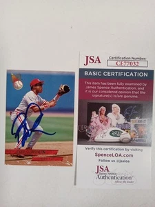 Barry Larkin Cincinnati Reds Signed Fleer Ultra 1993 Card #30 JSA- # - Picture 1 of 4