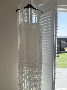 River island cream crochet Long dress Size 10 - Picture 1 of 12