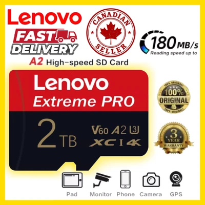 Micro SD Card 2TB 1TB 512GB 256GB 128GB TF/SD Memory Card Class10 A2 4K XC V60 - Image 1 of 4