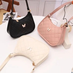 Korean Crossbody Bag PU Leather Half Moon Bag Fashion Underarm Bag For Woman - Picture 1 of 15