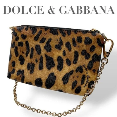 DOLCE&GABBANA Shoulder Hand Bag Brown Leather Small Purse Vintage Authentic - image 1 of 4