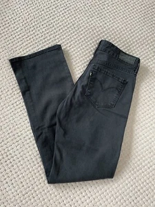 LEVIS DEMI CURVE Jeans W 28 L 30 Black Denim Straight Leg Regular Zip Fly Womens - Picture 1 of 8