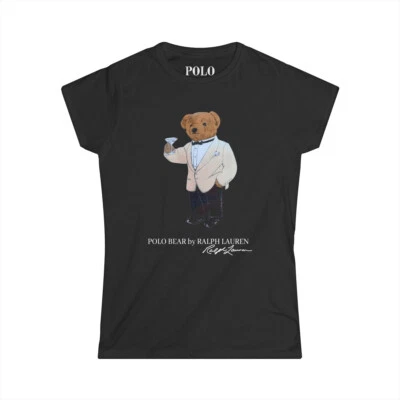 Polo Bear Esmoquin Divertida Camisa Mujer Hecha en Estados Unidos Talla S a 5XL Foto 1 de 4