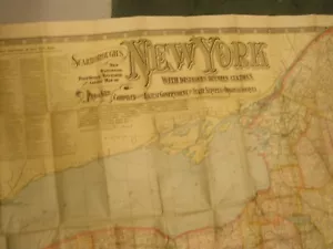 Scarborough Company Map of NEW YORK , CR 1903 large color antique 41" X 46" +/- - Picture 1 of 7