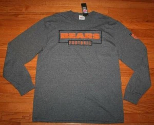 NEW NWT Mens Majestic Chicago Bears Long Sleeve T-Shirt Soft Cotton/Poly *1H - Picture 1 of 7
