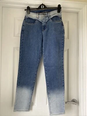 Rainbow Ombre Bleach Jeans Size 10 - Image 1 of 4
