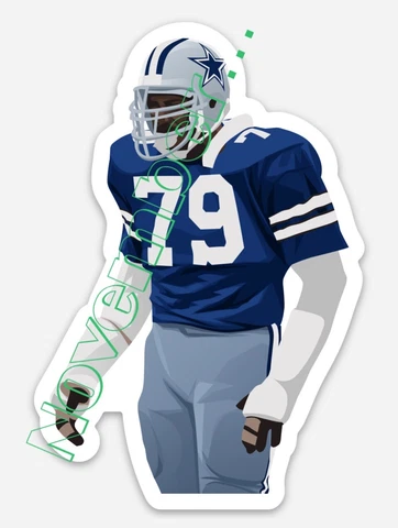 Harvey Martin #79 MAGNET - Dallas Cowboys Die cut Vinyl NFL Vector art Football Cover