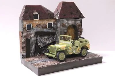1:18 Auto World Resina Sullo Sfondo Diorama " War Torn Edificio/Beschädigtes - Immagine 1 di 4