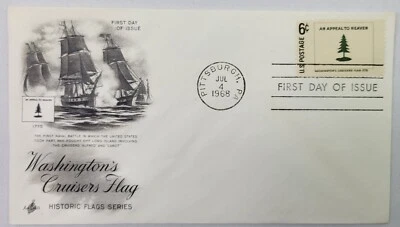 1st Day Issue Stamp & Envelope - Washington's Cruisers Flag  - Image 1 of 2