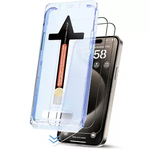 2x Protector de pantalla de vidrio templado Magic Auto Align para iPhone 16 15 14 13 Pro Max - Imagen 1 de 44