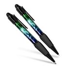 Set Of 2 Matching Pens - Colourful Ink Smoke Green Vape #14288
