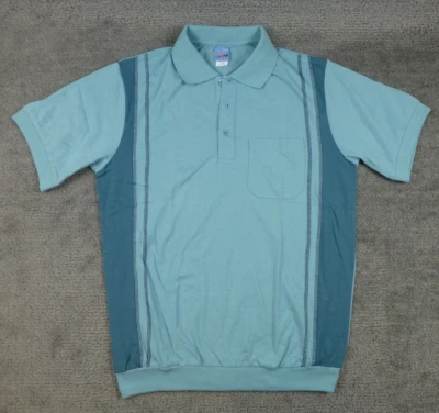 Haband Active Joe Vintage Polo Men's Medium Retro Short Sleeve Stripe Bowler - Image 1 of 4