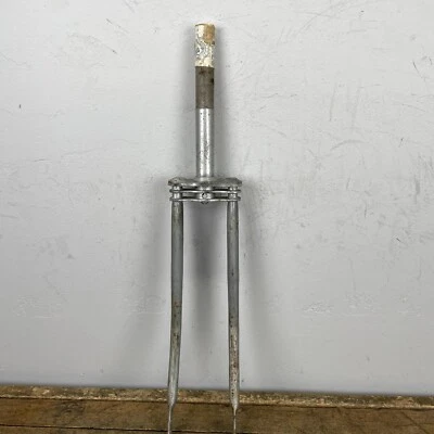 Wald 24" Fork Cruiser Silver Replacement Fork 1 in Threaded  8" 70s NOS Biplane - Image 1 of 4