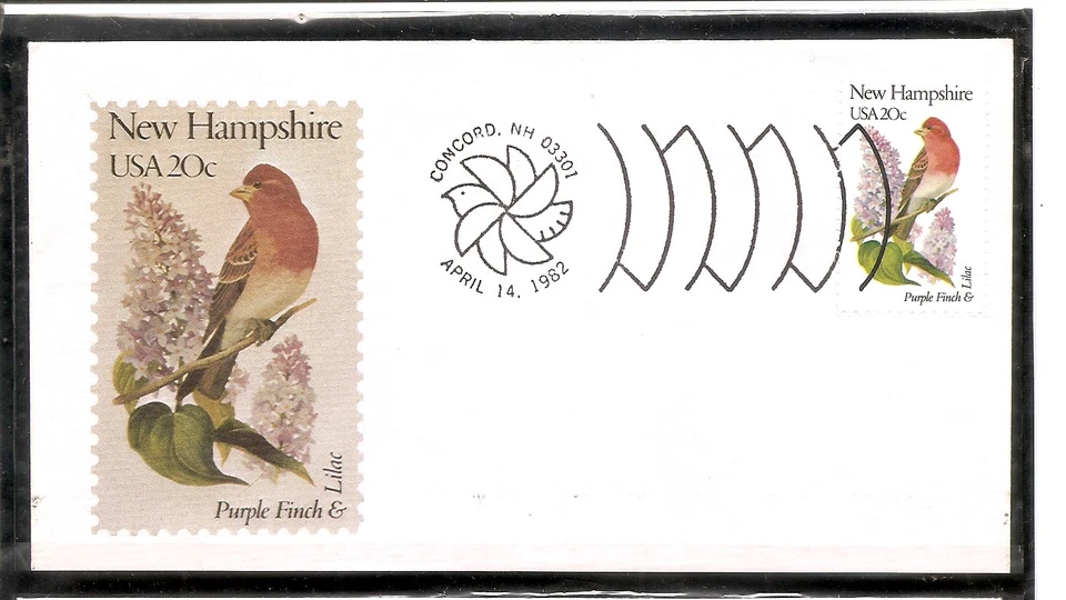 US SC # 1981 State Birds And Flowers ( New Hampshire ) FDC.  Andrews Cachet .  - Image 1 of 1