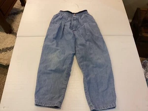VTG OshKosh B'Gosh Unisex Denim Stone Washed Elastic Waist SZ 5 - Cool - Picture 1 of 13