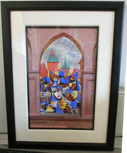 Anatole Krasnyansky Serigrafie "lila & rosa mit Blick auf die Stadt" 2006 Echtheitszertifikat - Bild 1 von 7