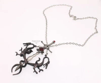 DISCONTINUED Alchemy Gothic Draconis Maleficarum Necklace P213 Goth Dragon 1997 - Image 1 of 4
