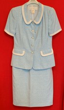 Vintage 80er - Sommerliches Damenkostüm - Hellblau - Escada Modell - Größe 40