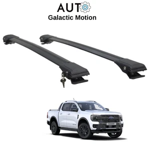 Roof Rack Cross Bars compatible w/ Ford Ranger Wildtrak 2011-25 Black Color 2Pcs - Picture 1 of 12