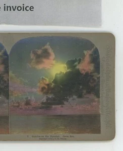 Sunrise on Equator Java Sea Universal Stereoview - Bild 1 von 2