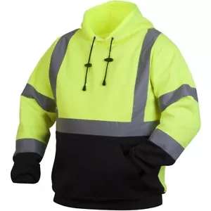 ANSI CLASS 2 HIGH VISIBILITY REFLECTIVE ROAD WORK SAFETY PULLOVER SWEATSHIRT 3XL - Picture 1 of 2