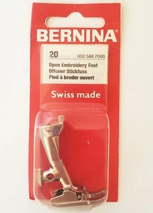 Original BERNINA OFFENE STICKEREI Nähmaschine FUSS #20 NEU im Pkg. Old Style - Bild 1 von 7