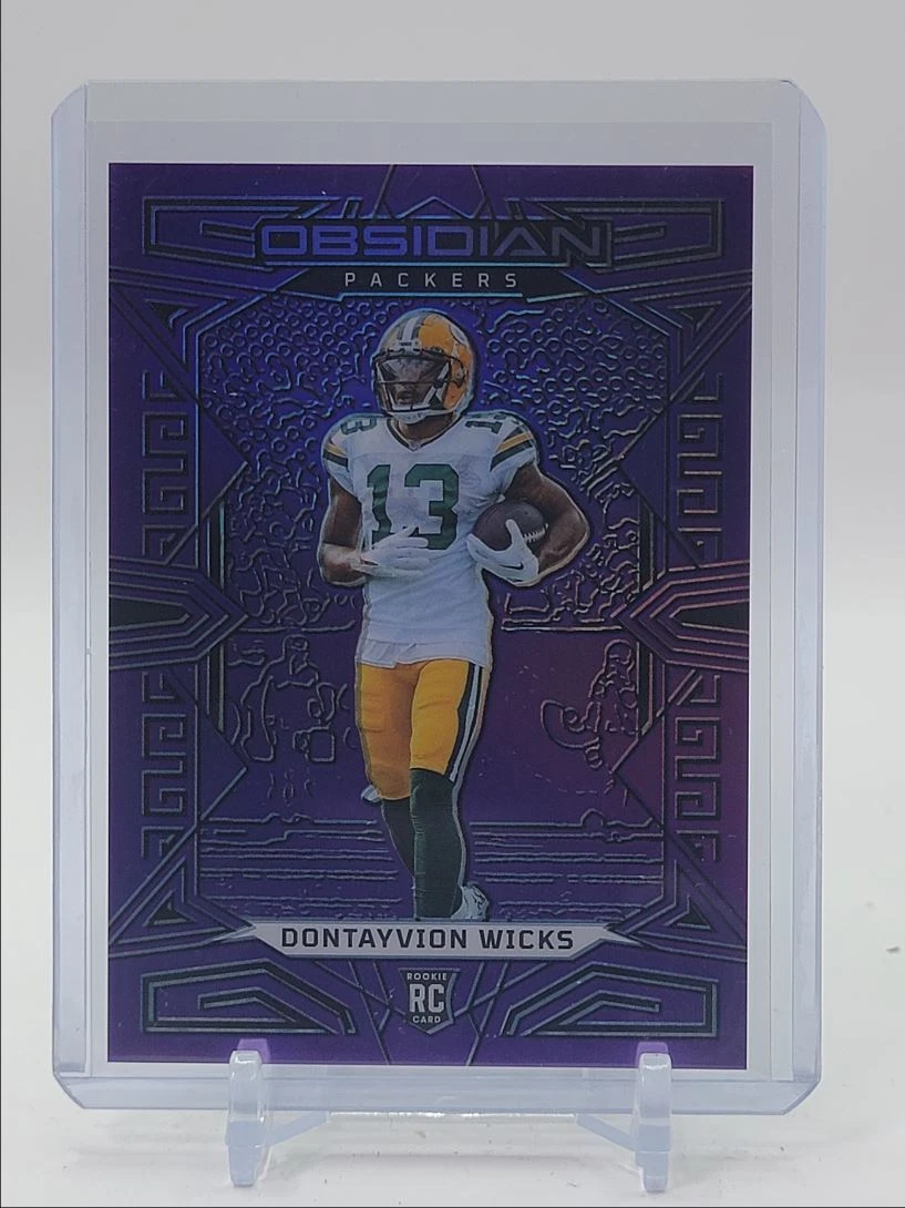 DONTAYVION WICKS 2023 OBSIDIAN FOOTBALL ROOKIE PURPLE FLOOD FOTL RC /13 Q1910