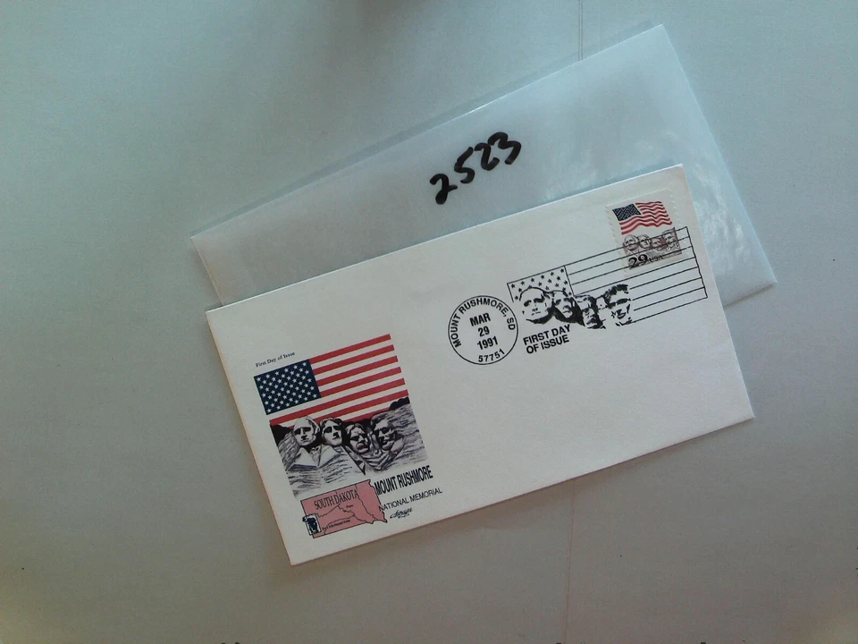 U. S. FDC- 2523 - U.S. flag Mt. Rushmore - ArtMaster cachet-comb. shipping! - Image 1 of 1