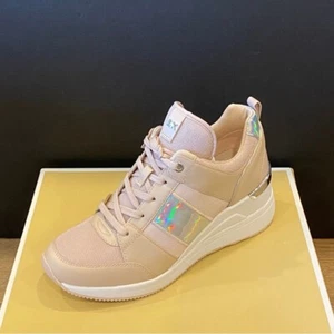 Scarpe da ginnastica Michael Kors GEORGIE rosa morbido zeppe 8,8,5, 9, 9,5,10,11 - Foto 1 di 6