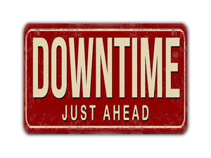Ausfallzeit Just Ahead Schild Vintage-Stil - Bild 1 von 6