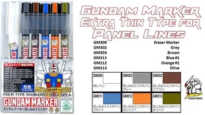 Gundam Marker Extra Thin Type for Panel Lines Set by GSI Creos - Picture 1 of 10