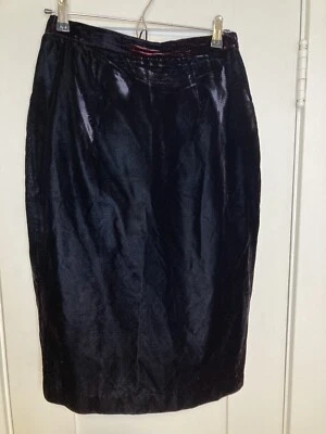 Vintage Scott McClintock Purple Velvet Skirt Made In USA 27” Waist - Image 1 of 4