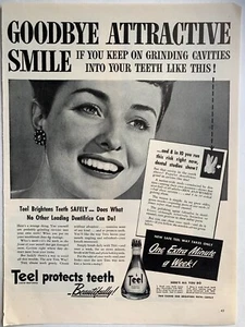 1940 Stahlzahn flüssiger Zahnpreis Druck Anzeige 14"x 10" - Bild 1 von 1