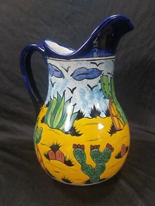 Talavera Krug Volkskunst bunt mexikanisch handbemalt Keramik Küche 11,5" - Bild 1 von 21