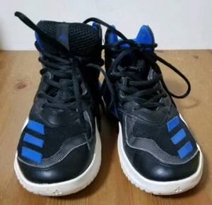 Adidas "Crazy Team" Boys' Black/Blue/White Basketball Sneakers Size 4! EUC! - Picture 1 of 7
