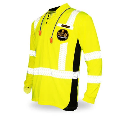 KwikSafety ESTIMATOR Hi Vis Reflective Long Sleeve ANSI Class 3 Safety Shirt