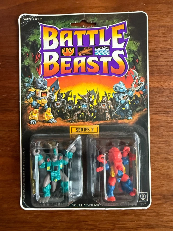 Hasbro Battle Beasts on Card From 1987 RARE Series 2 5300