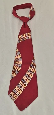 Corbata con estampado geométrico de Burt Lancaster de propiedad personal de los años 40 con certificado de autenticidad Foto 1 de 4