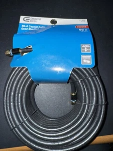 Commercial Electric 50 ft. RG-6 Quad Shielded Coaxial Cable - Picture 1 of 2