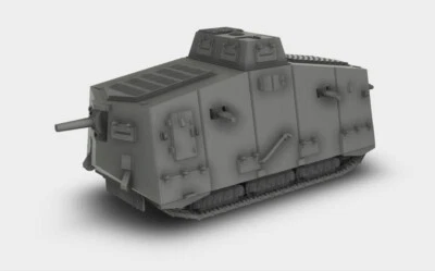 MODELLDEPOT.DE A7V Sturmpanzerwagen WW1 Bausatz Kit 3D Druck 1:87 - 1:35